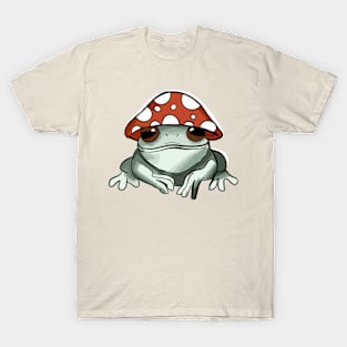 Frog Wearing Mushroom Hat T-Shirt